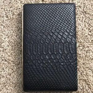 Abas Black Wallet/Clutch imitation croc